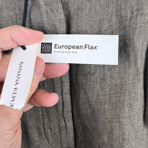 Banana Republic‎ Soho High-Rise Wide-Leg Linen Pant Size 10P - Picture 7 of 10